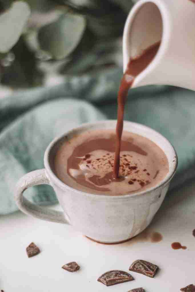 Cioccolata vegana con latte di soia