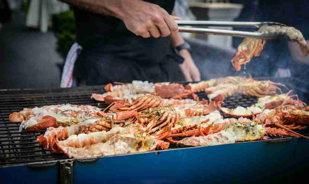 grigliata di pesce e crostacei